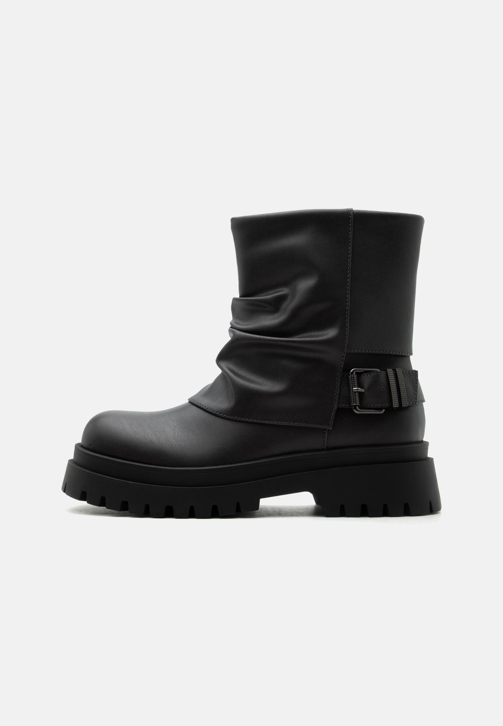 Unisex cowboy/biker ankle boots - dark grey