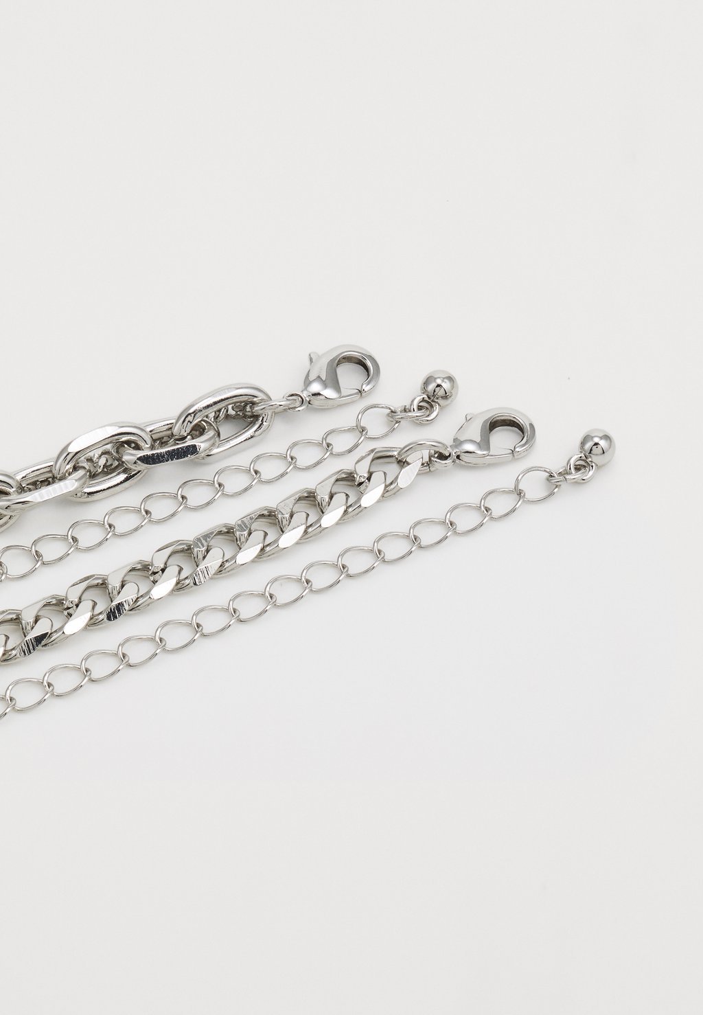 Unisex bracelet set - silver-coloured