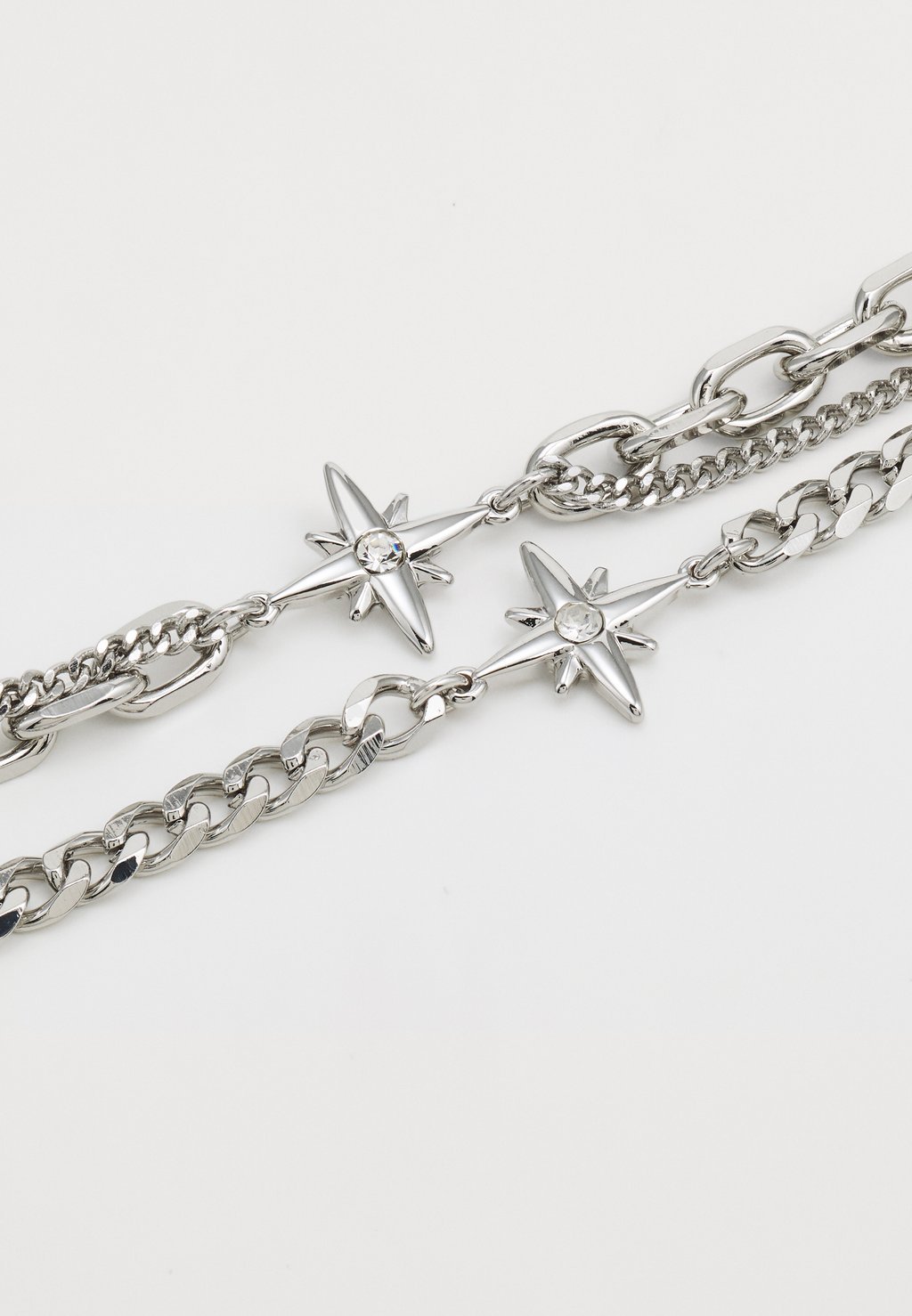 Unisex bracelet set - silver-coloured