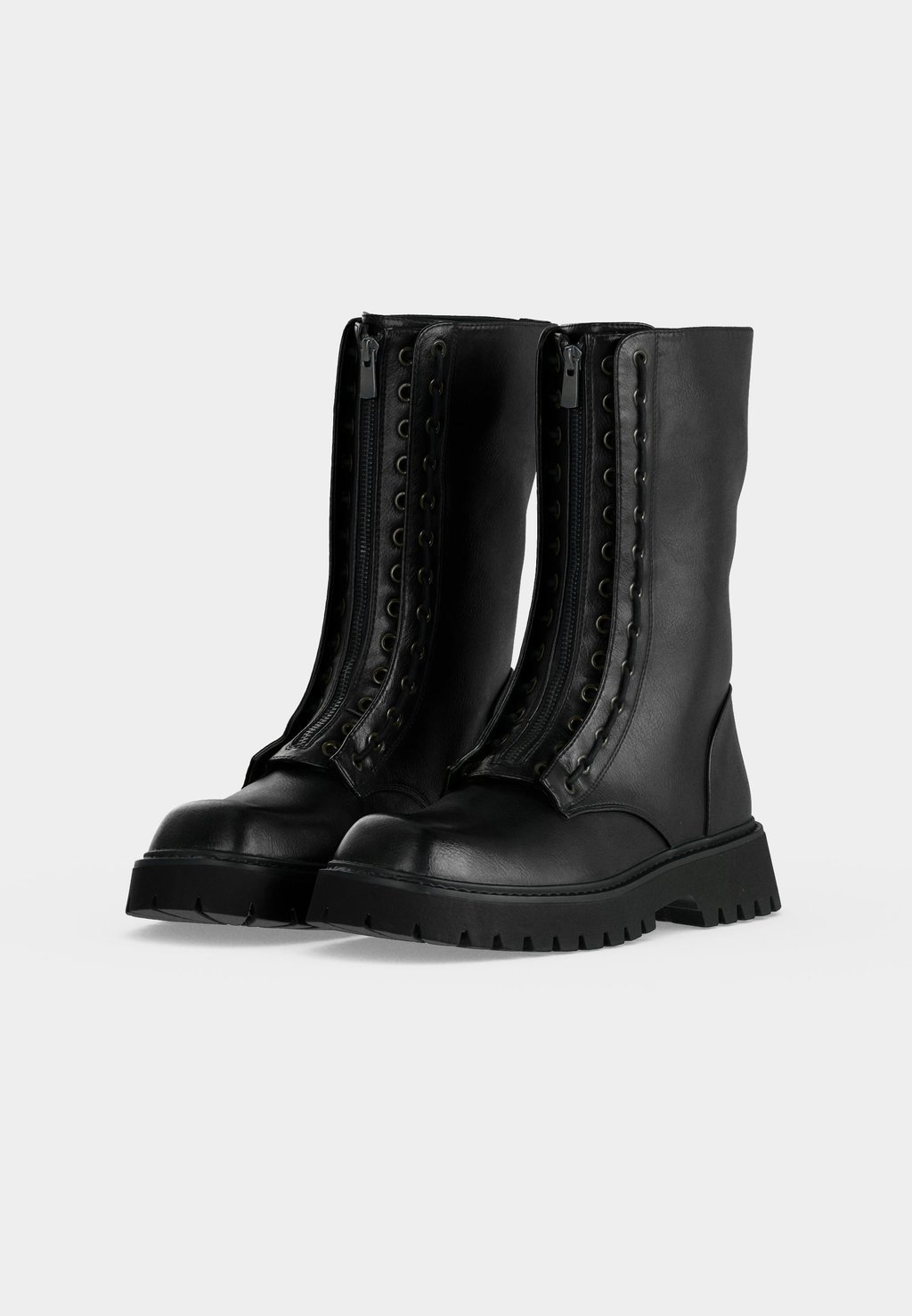 Unisex platform boots - black