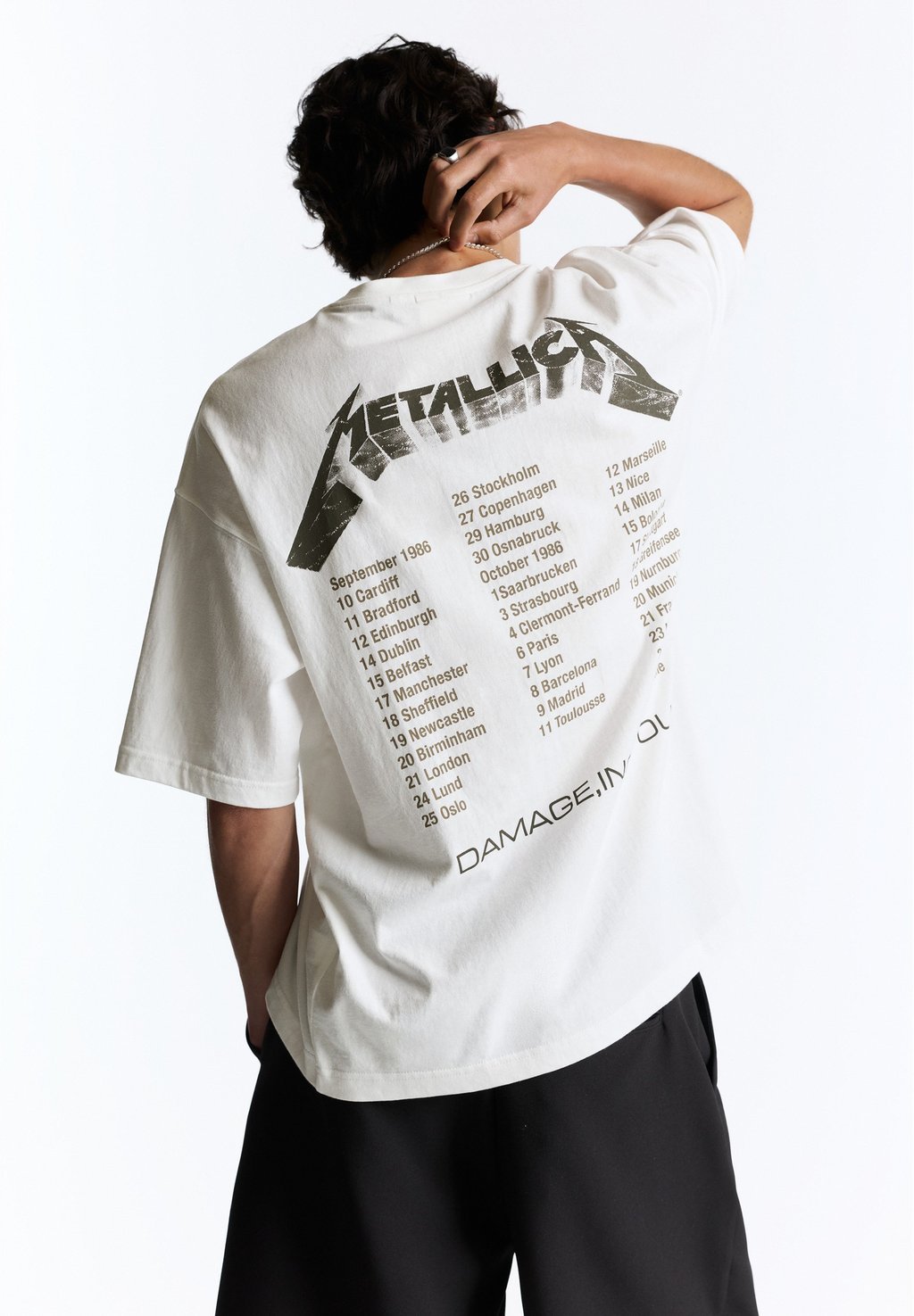 Relaxed fit printed T-shirt - white