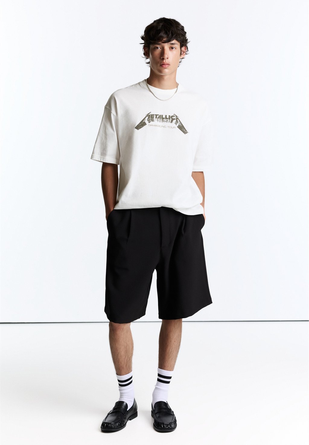 Relaxed fit printed T-shirt - white