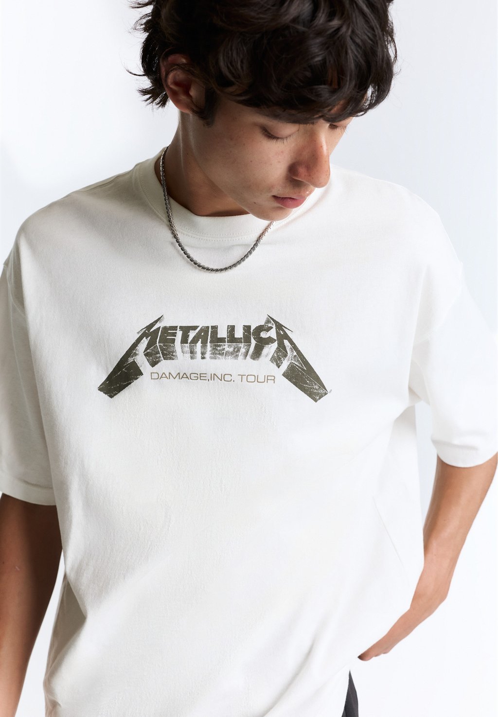 Relaxed fit printed T-shirt - white