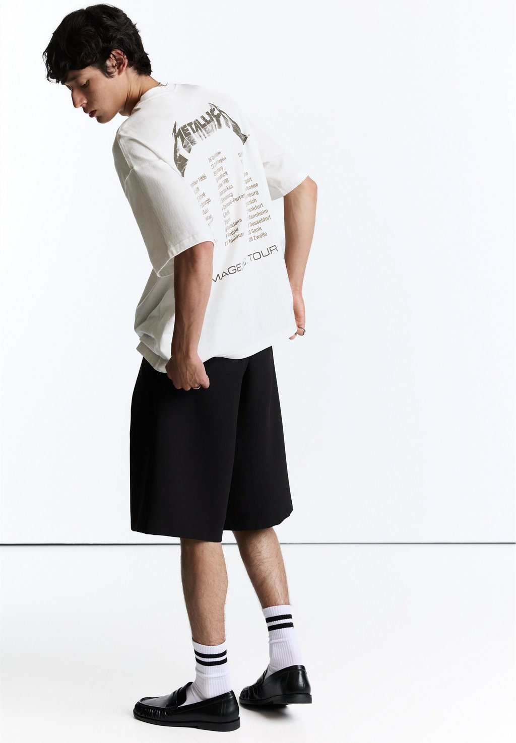 Relaxed fit printed T-shirt - white