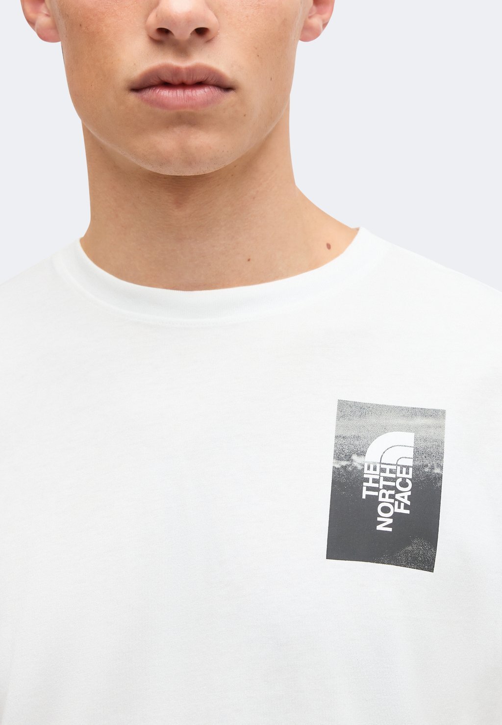 Relaxed fit sports T-shirt with collage graphic - white