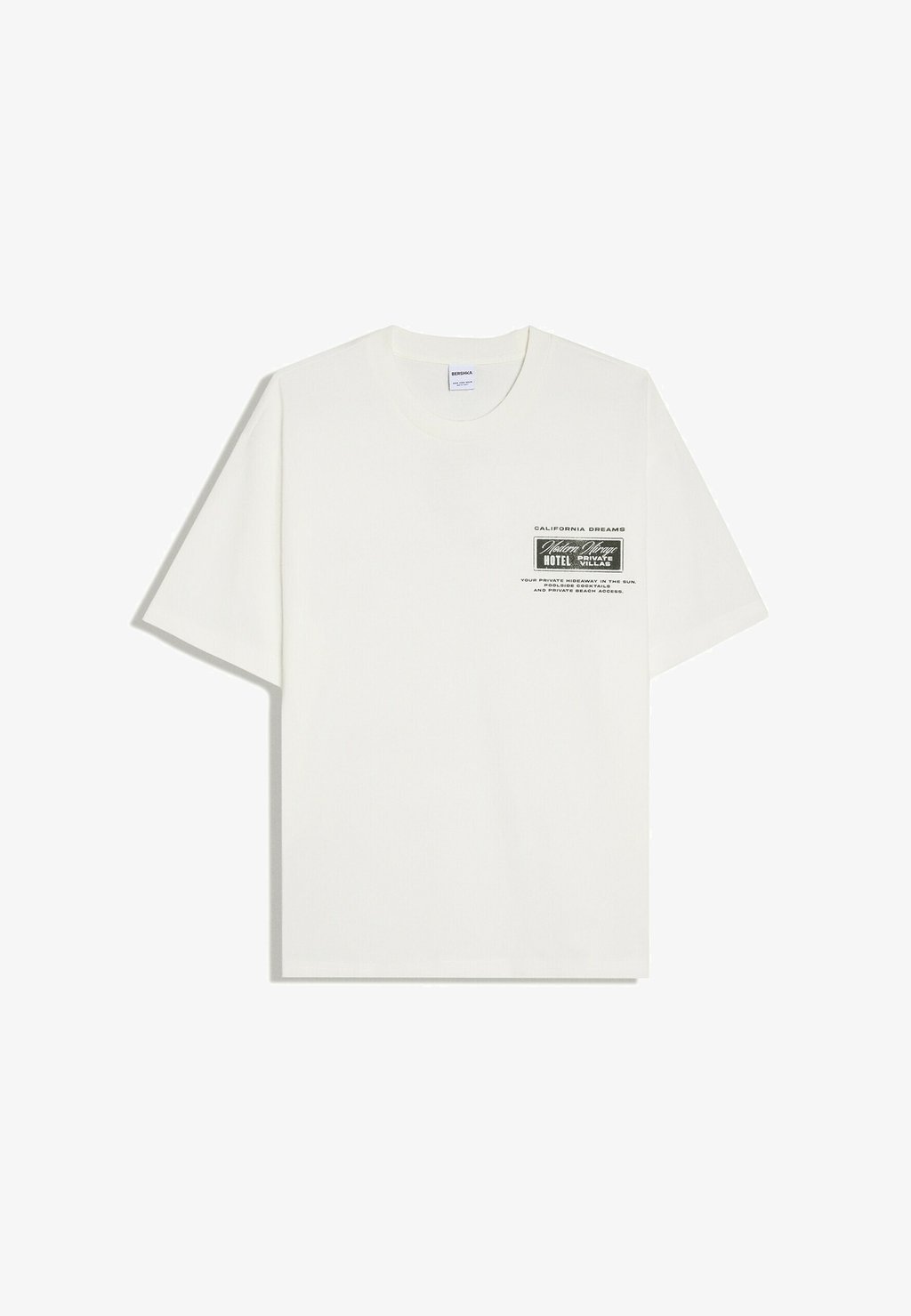 Printed T-shirt with Californian graphic - white