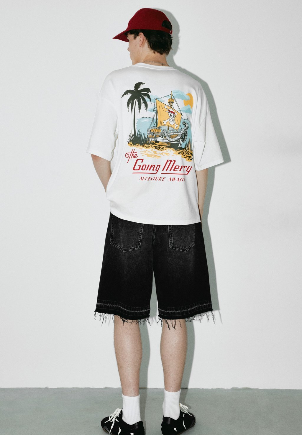 Relaxed fit printed T-shirt - white