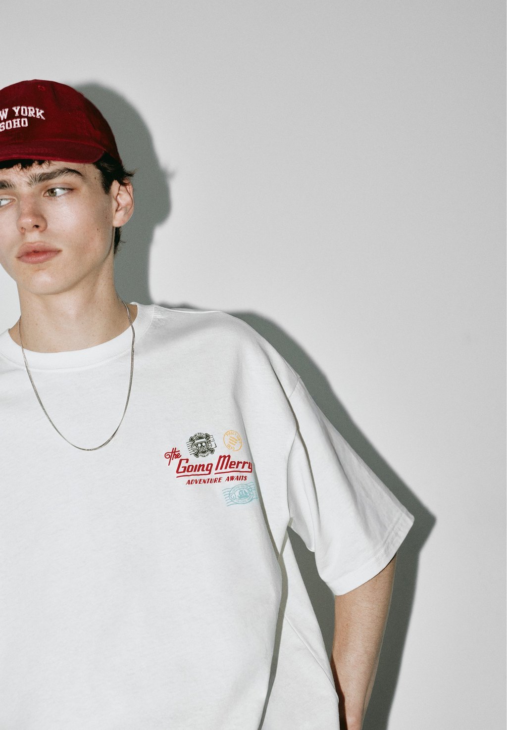 Relaxed fit printed T-shirt - white