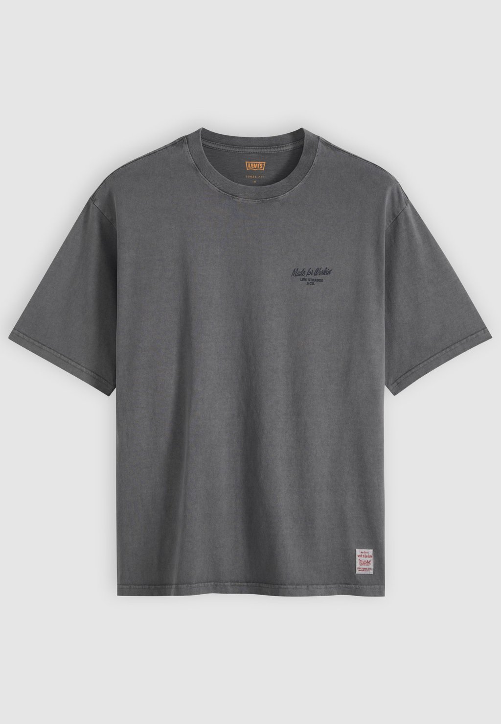 Workwear printed T-shirt with graphic - dark grey