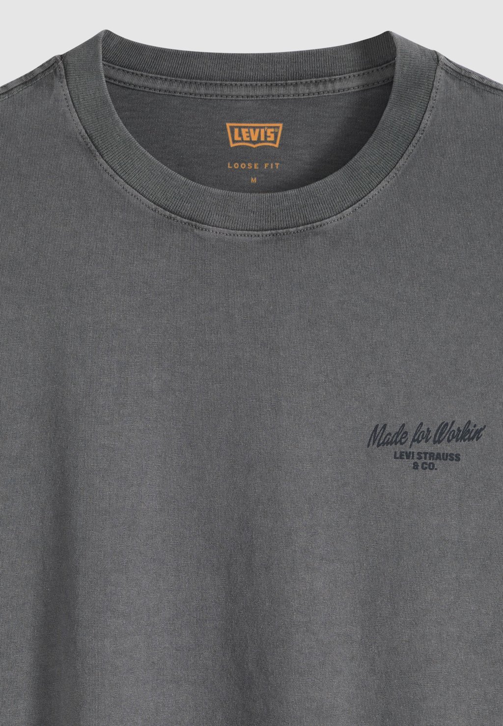 Workwear printed T-shirt with graphic - dark grey