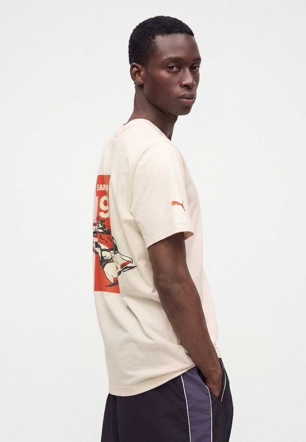 Printed T-shirt with racing graphic - alpine snow