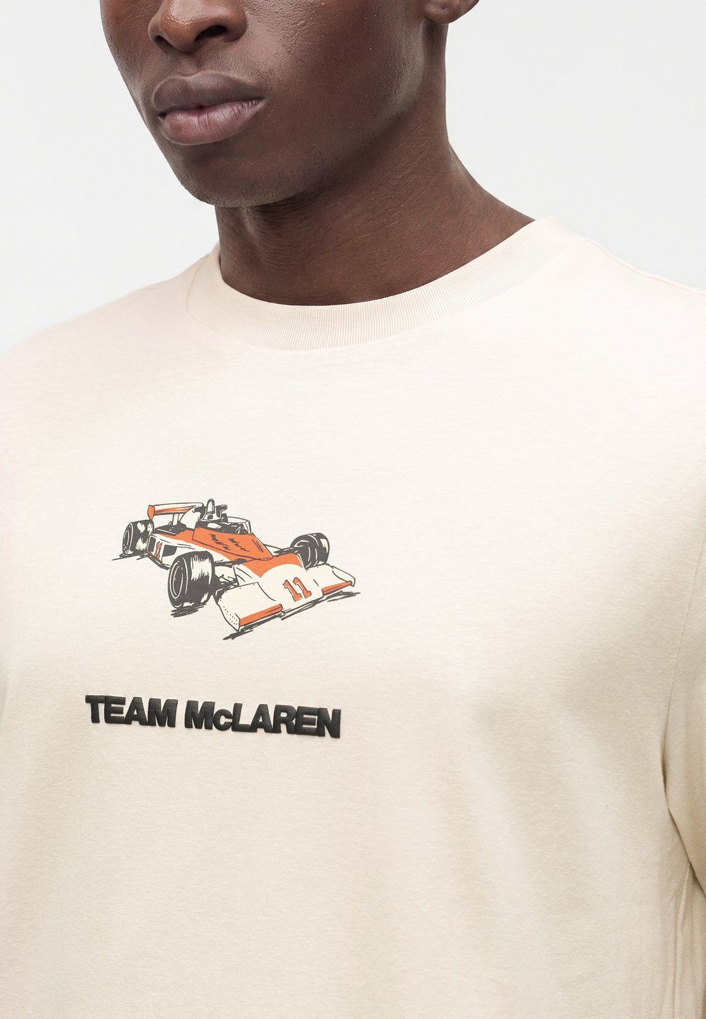Printed T-shirt with racing graphic - alpine snow