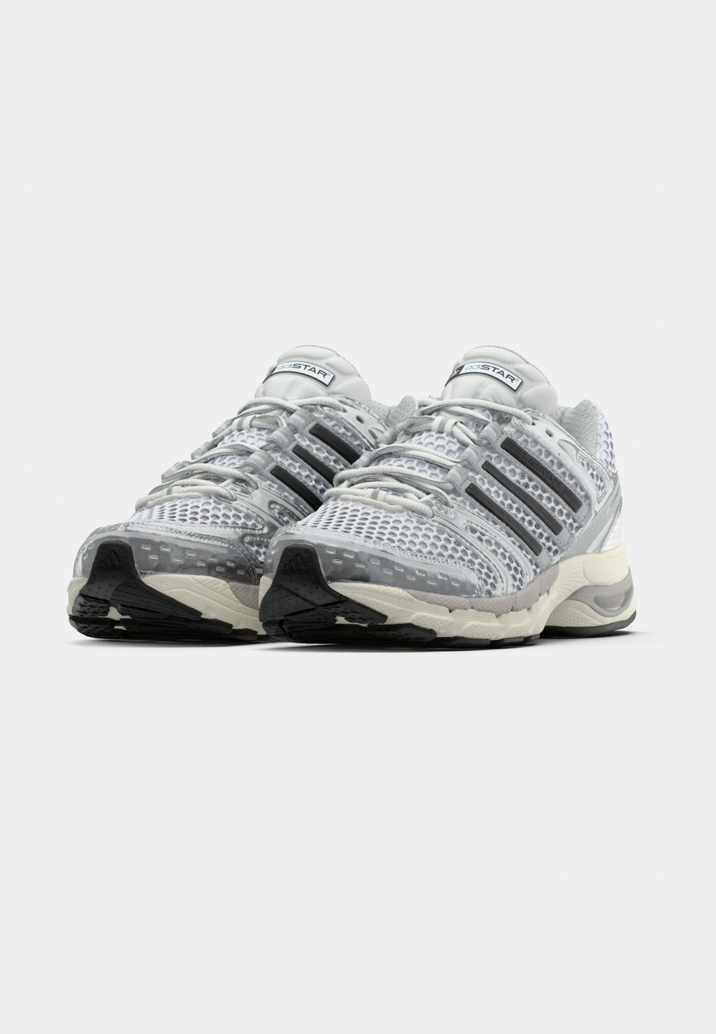 Unisex retro running low-top trainers - silver-coloured metallic/grey one/core black