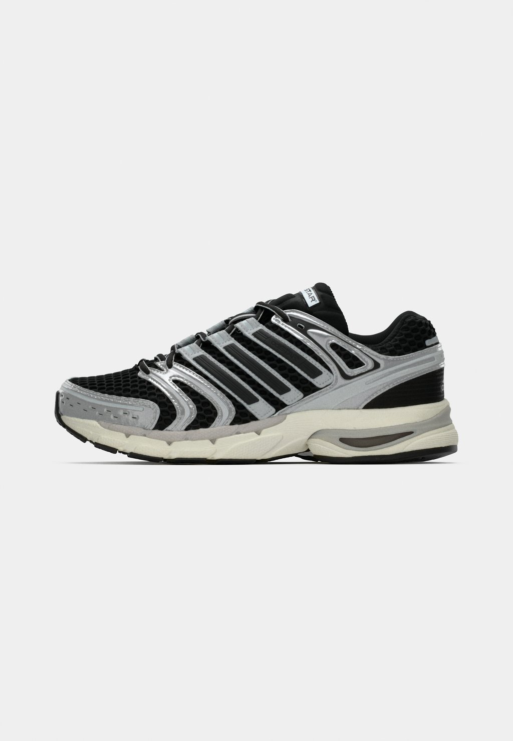 Unisex retro running low-top trainers - core black/silver-coloured metallic/grey one