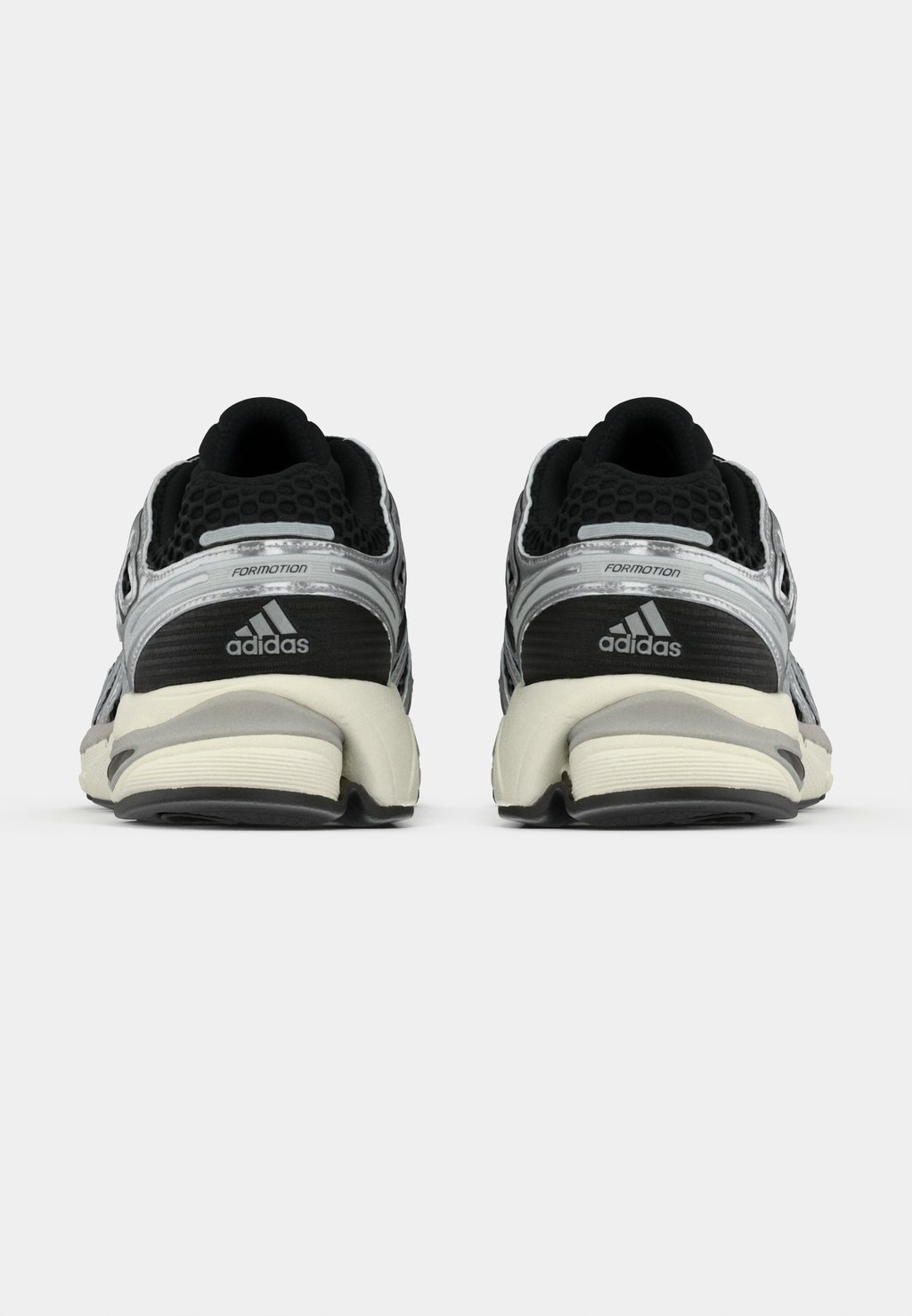 Unisex retro running low-top trainers - core black/silver-coloured metallic/grey one