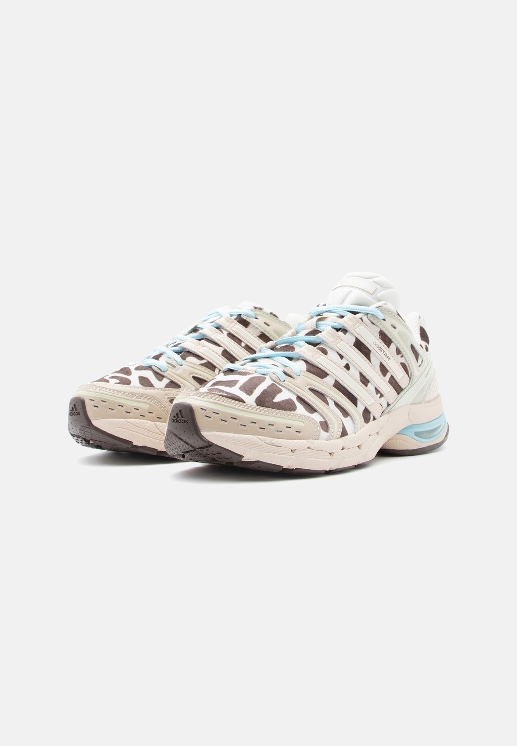 Retro running low-top trainers - ice gold-coloured metallic/icey blue