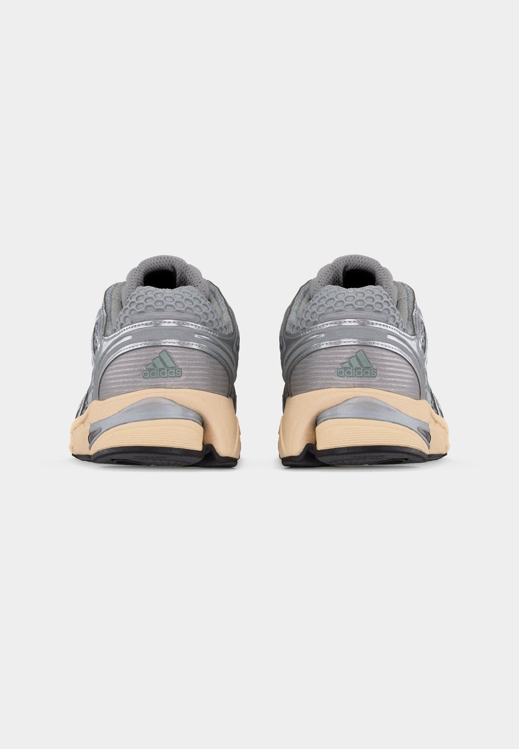Women's retro running low-top trainers - grey two/cream white/sage