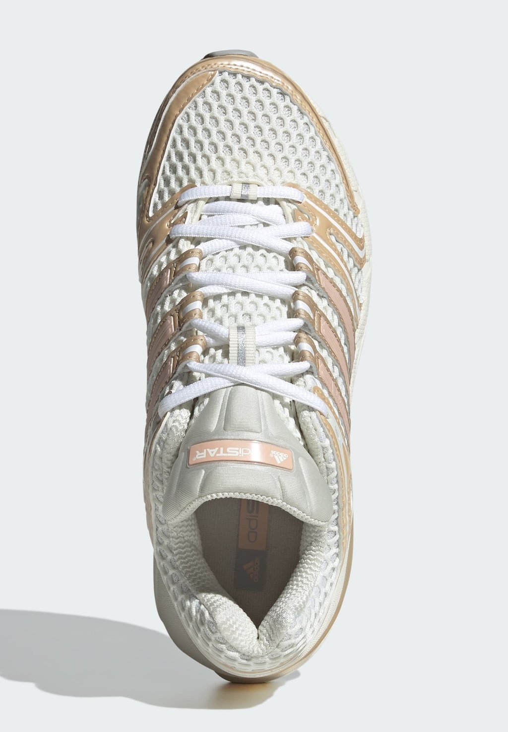 Women's retro running low-top trainers - off white/blush pink/grey two