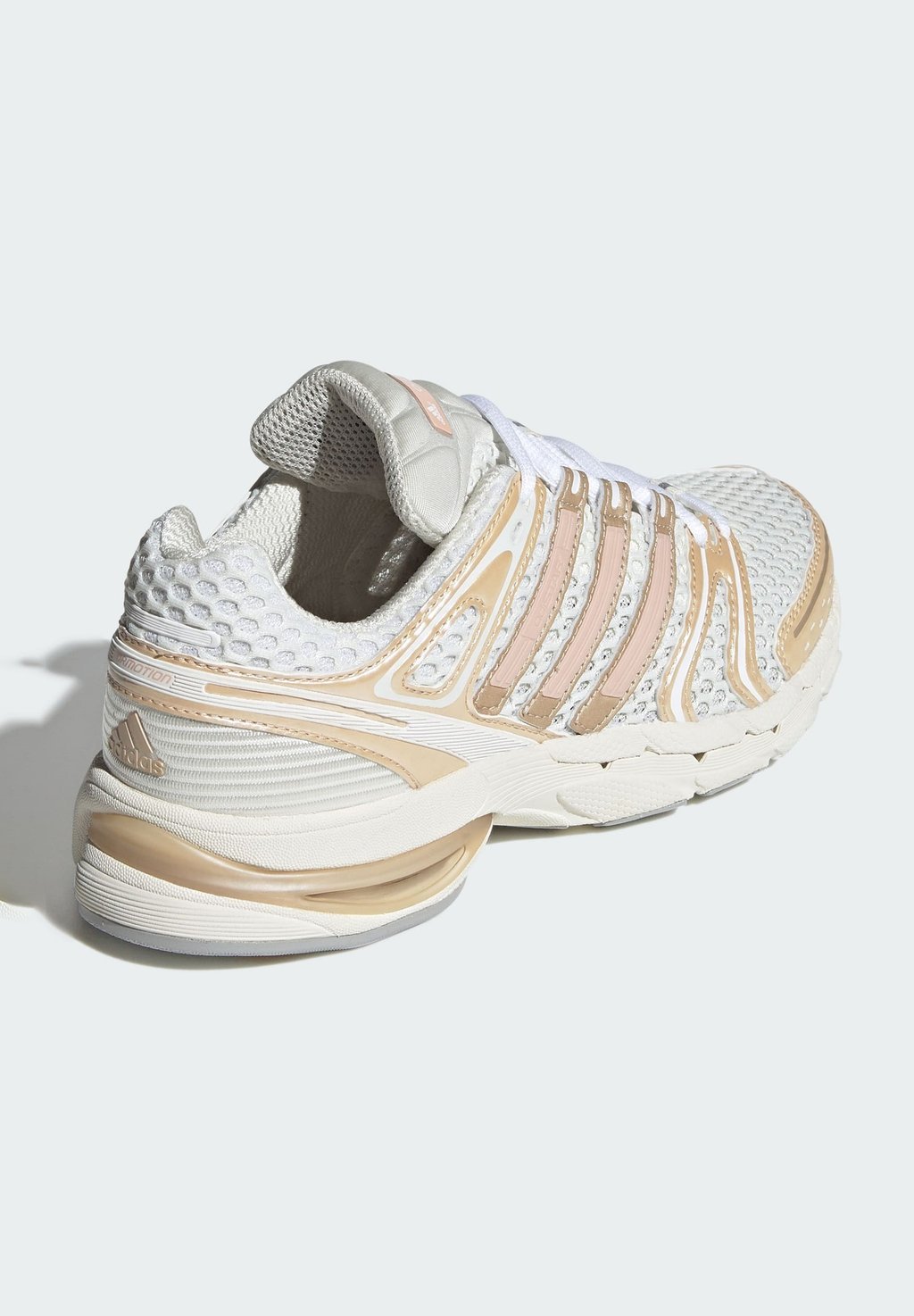 Women's retro running low-top trainers - off white/blush pink/grey two