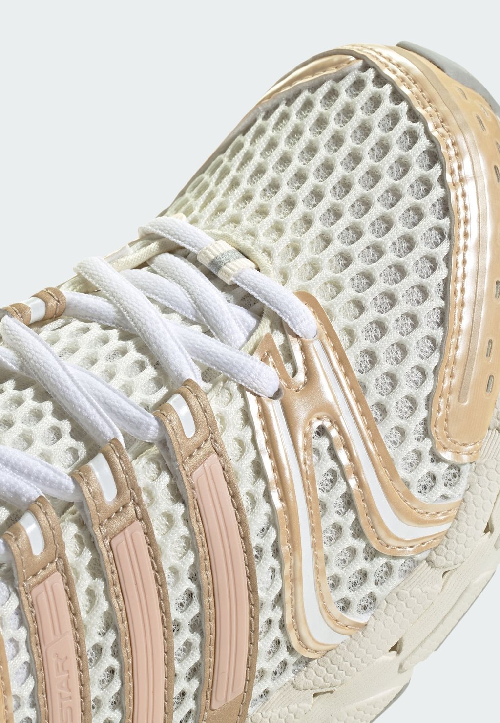 Women's retro running low-top trainers - off white/blush pink/grey two
