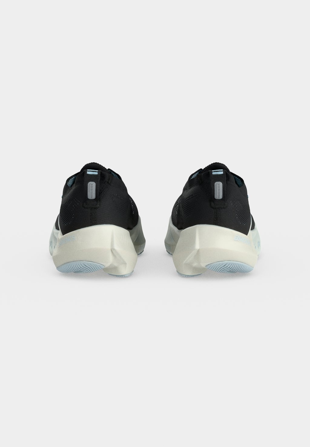 Cushioned flexible road running shoes - black blue blue