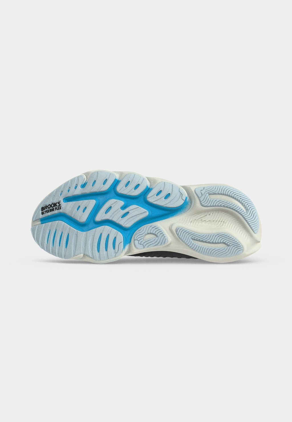 Cushioned flexible road running shoes - black blue blue