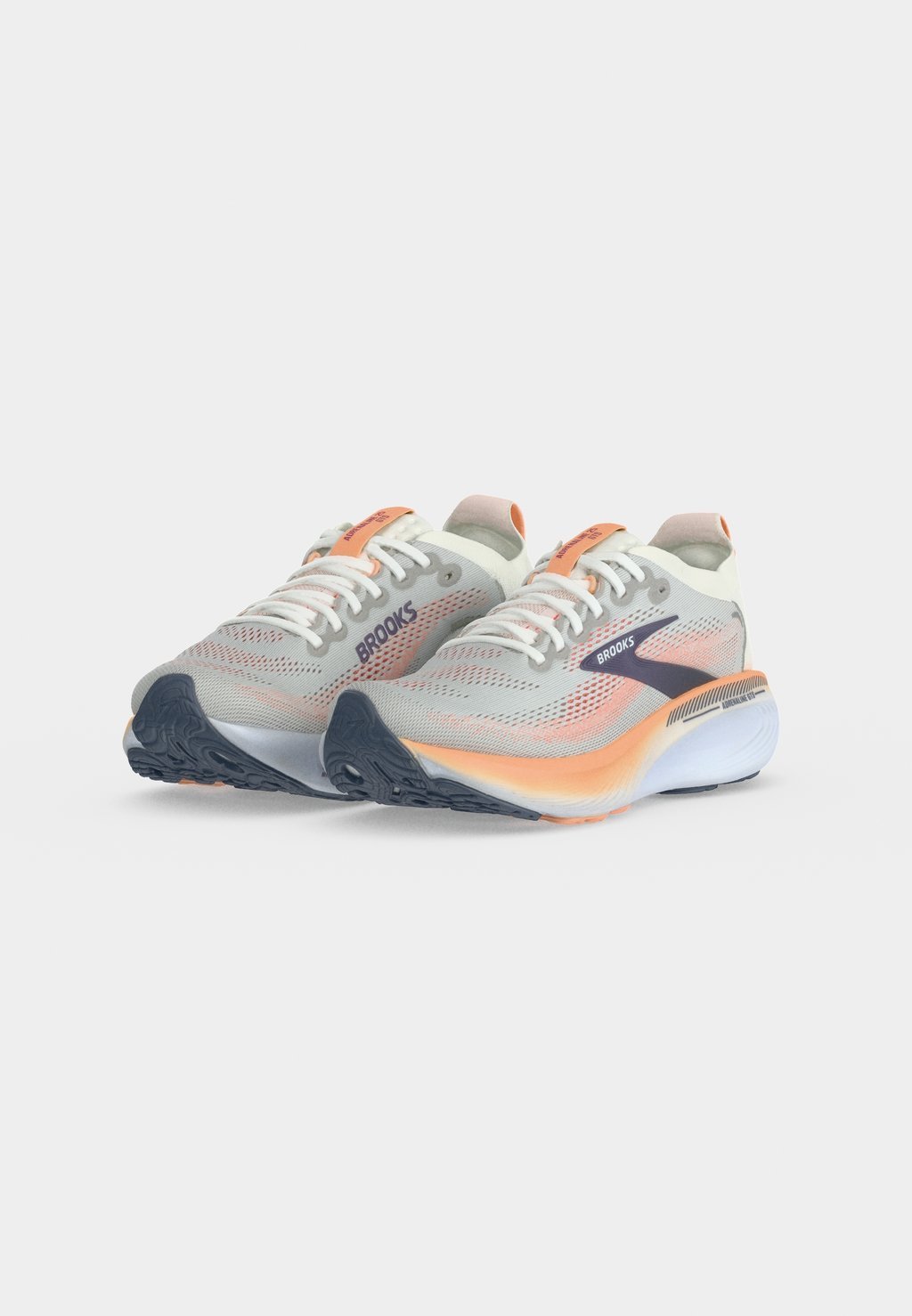 Stability road running shoes - oyster mushroom peach grape