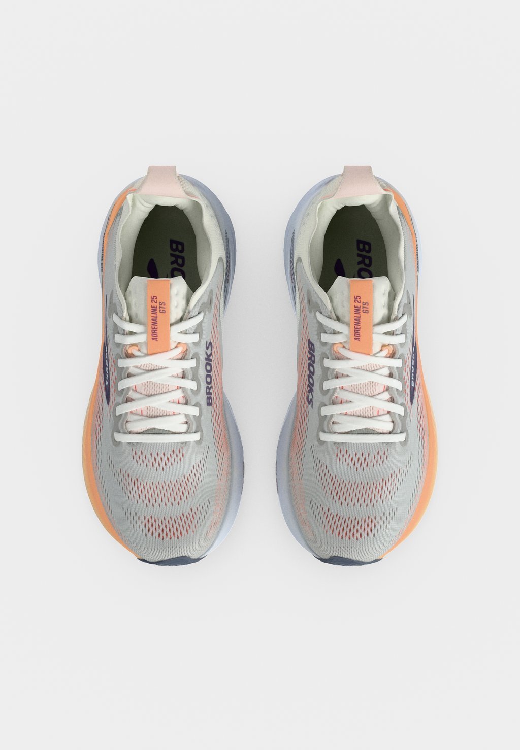 Stability road running shoes - oyster mushroom peach grape