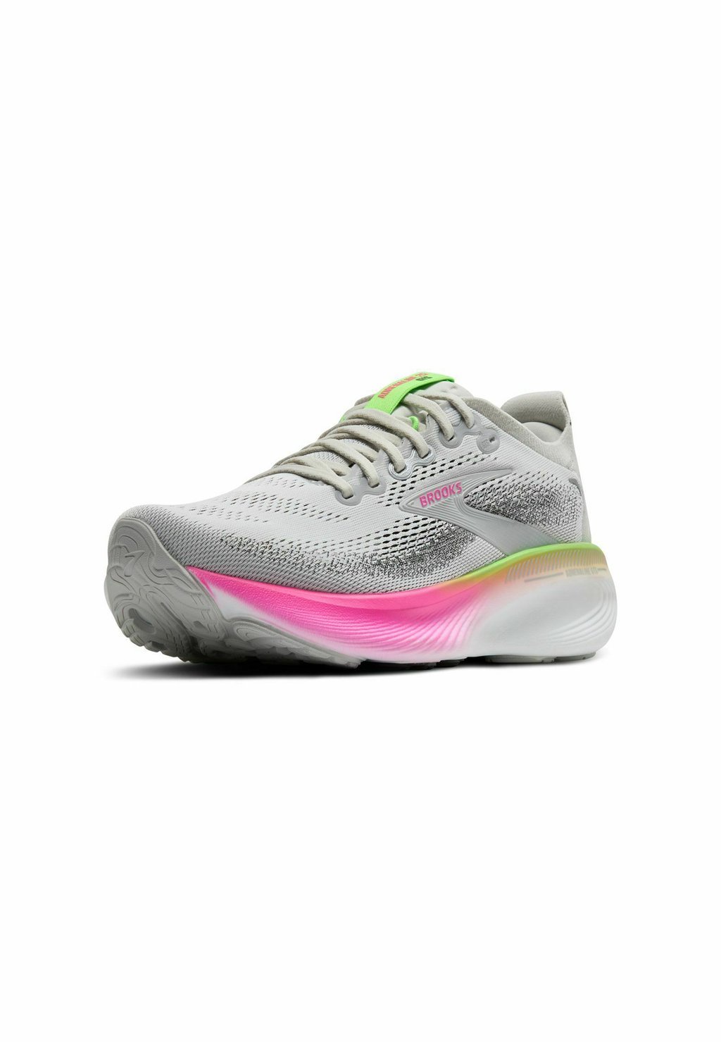 Stability road running shoes - oyster pink green