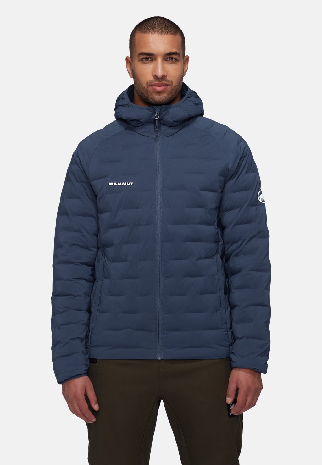 Men's hooded winter jacket - marine