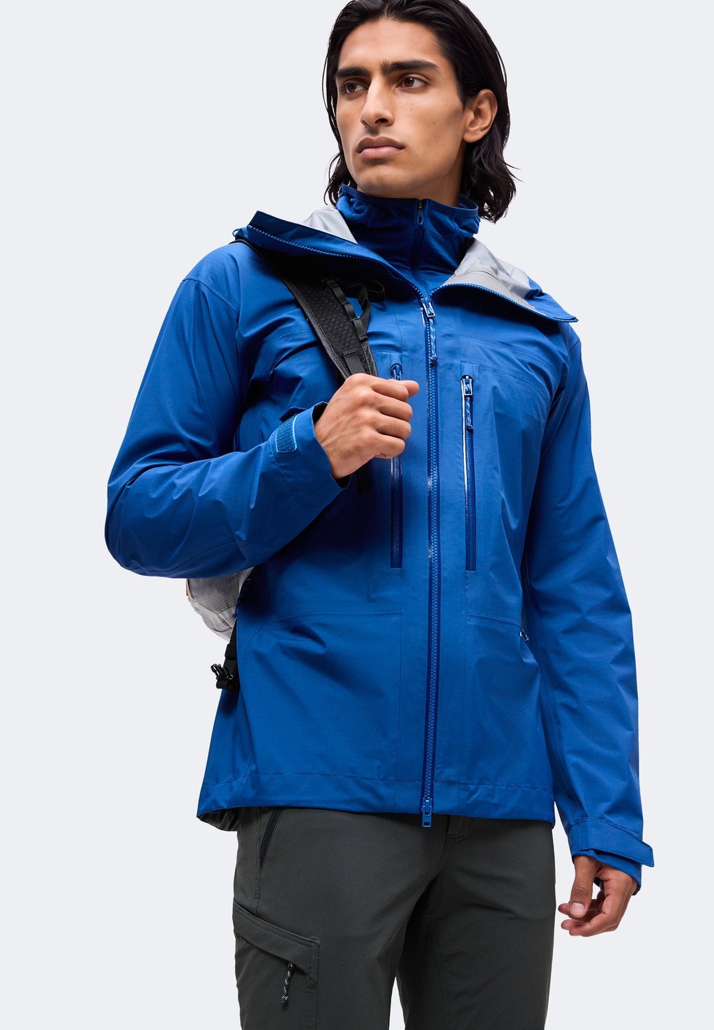 Men's hooded hardshell jacket - tschiel