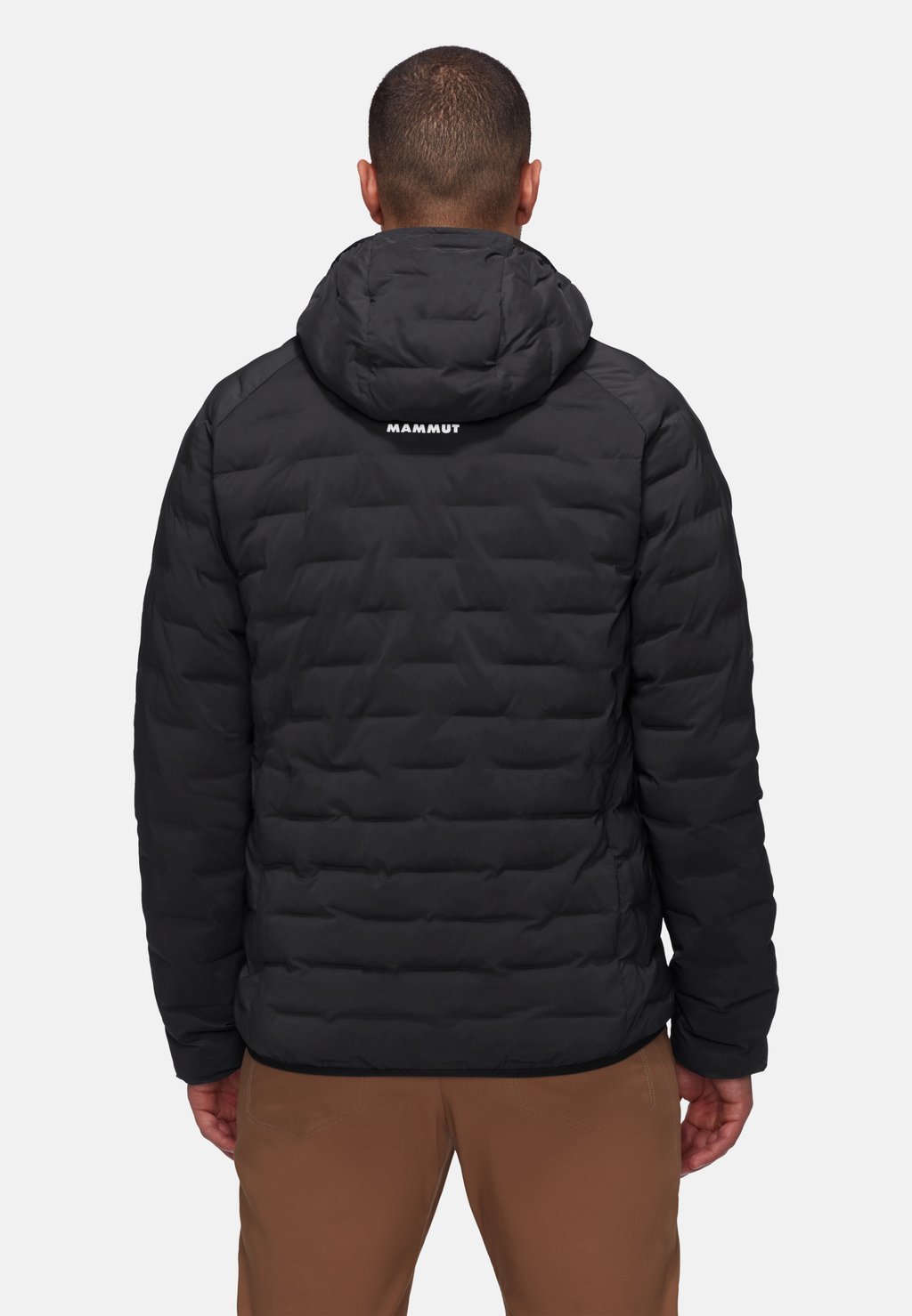 Men's hooded winter jacket - black