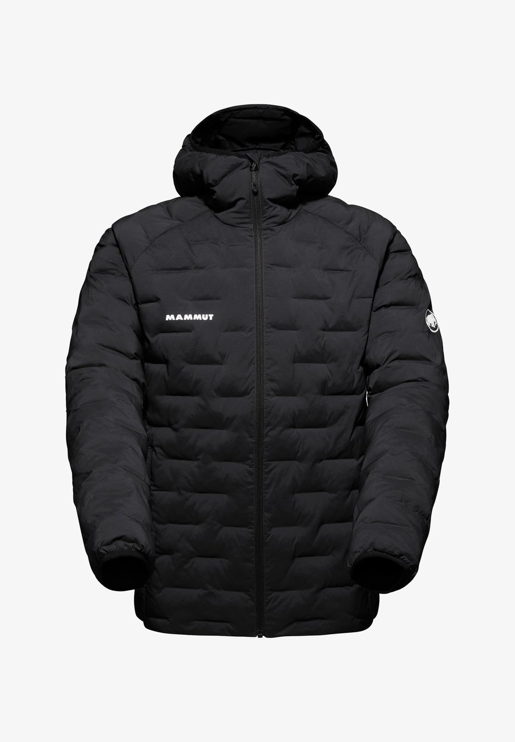 Men's hooded winter jacket - black