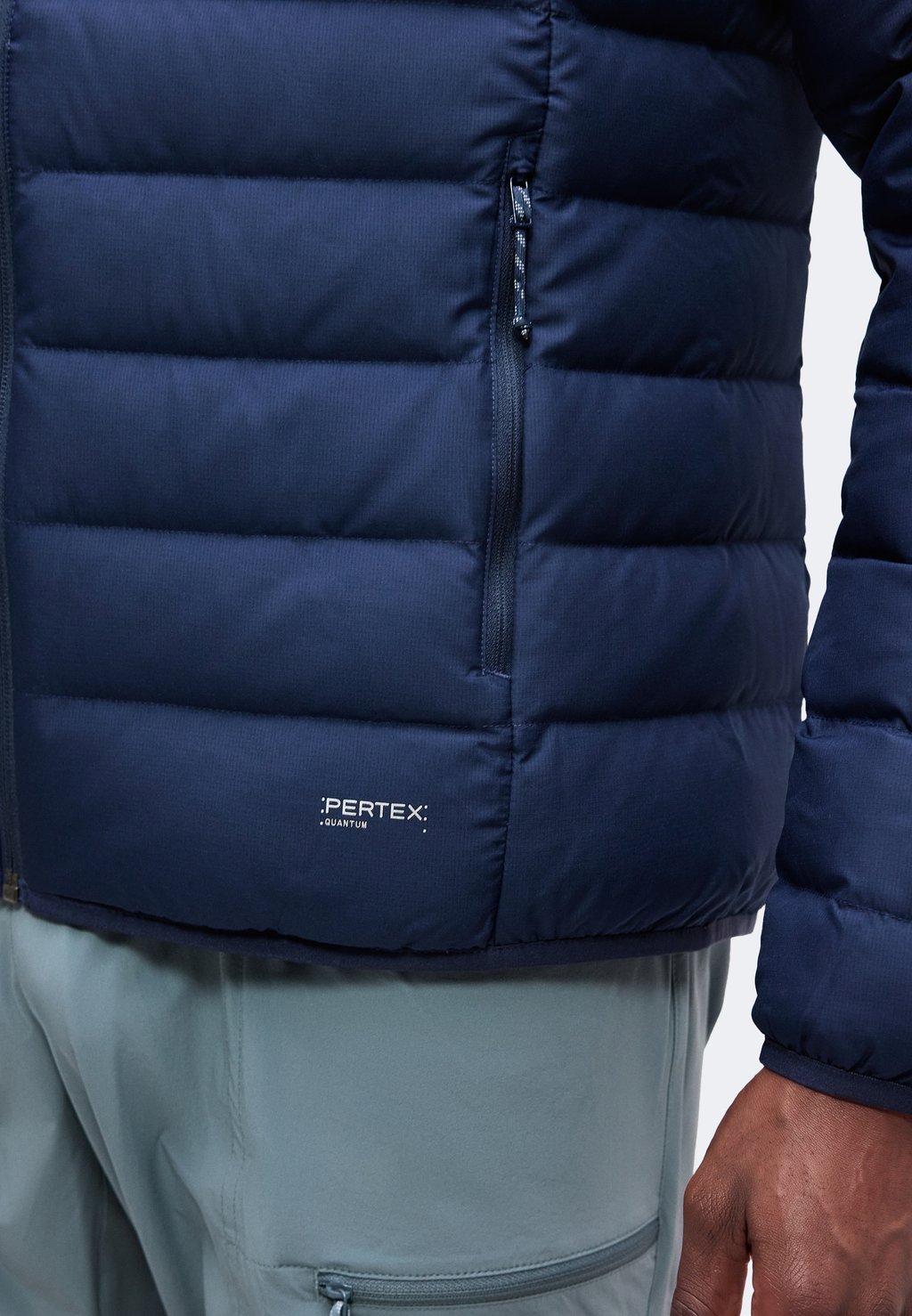 Men's hooded down jacket - marine