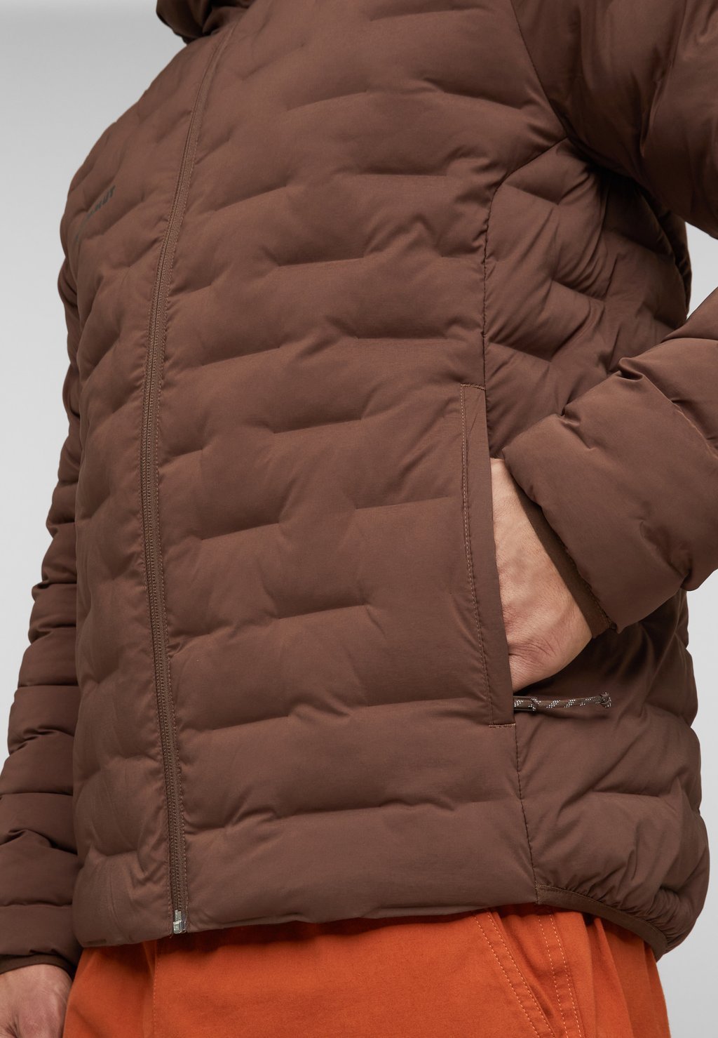 Men's hooded winter jacket - soil