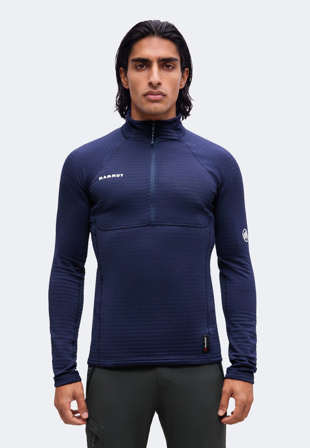 Men's half-zip fleece sweatshirt - marine