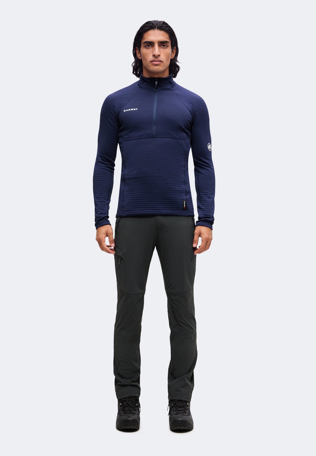 Men's half-zip fleece sweatshirt - marine
