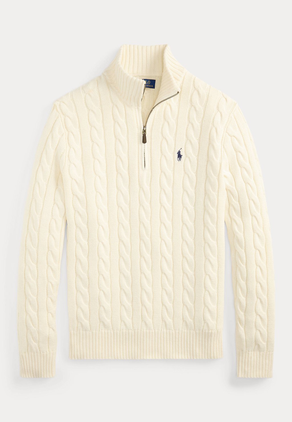 Cable-knit zip jumper - andover cream