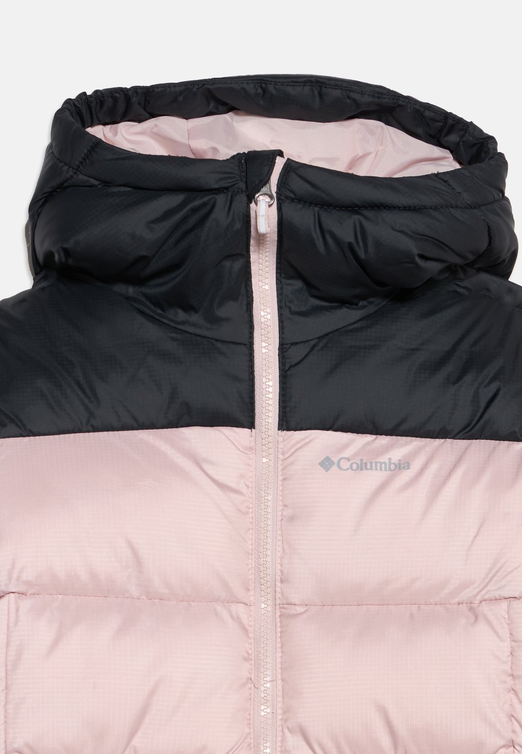 Unisex padded hooded winter jacket - mineral pink/black