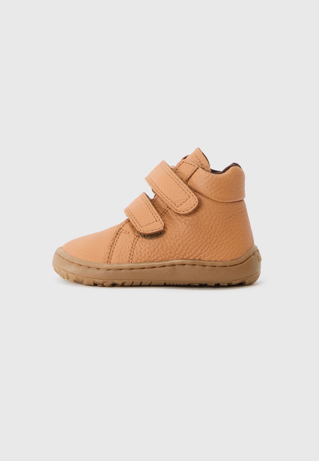 Unisex autumn barefoot high-top trainers - cognac