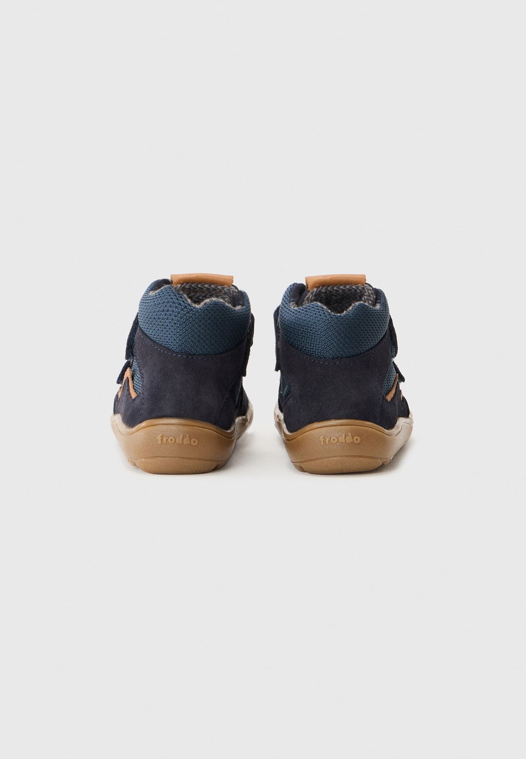 Waterproof autumn barefoot ankle boots - dark blue