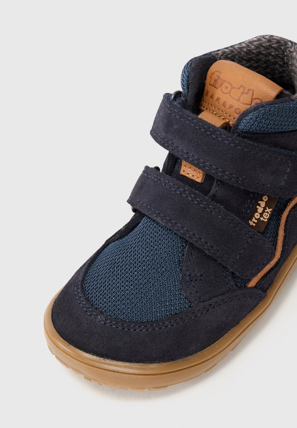 Waterproof autumn barefoot ankle boots - dark blue