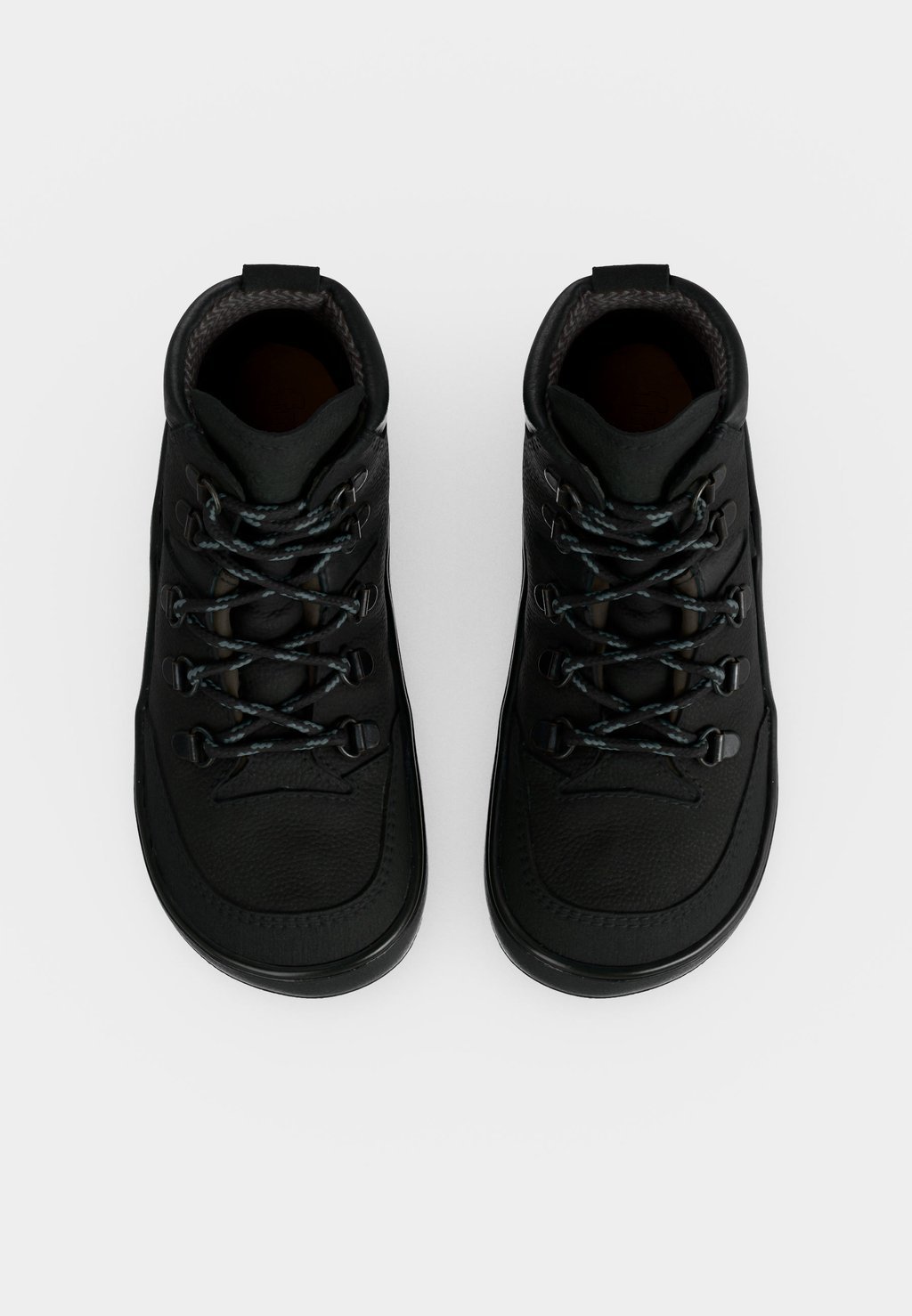 Unisex waterproof barefoot lace-up ankle boots - black
