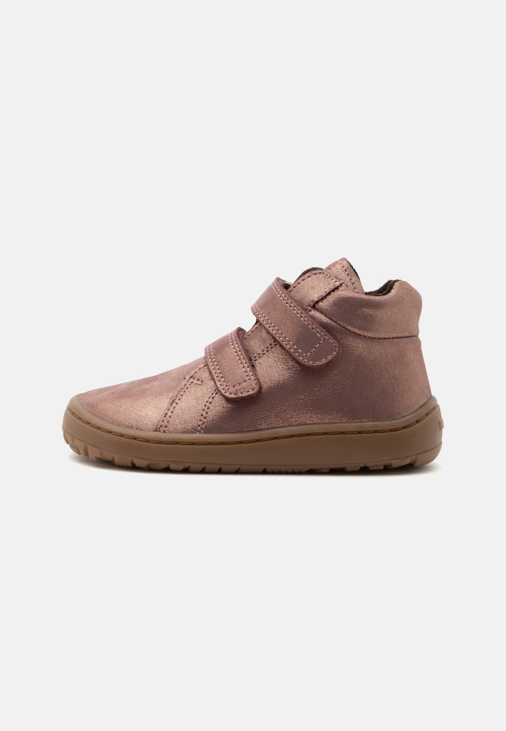Unisex autumn barefoot high-top trainers - pink/gold-coloured