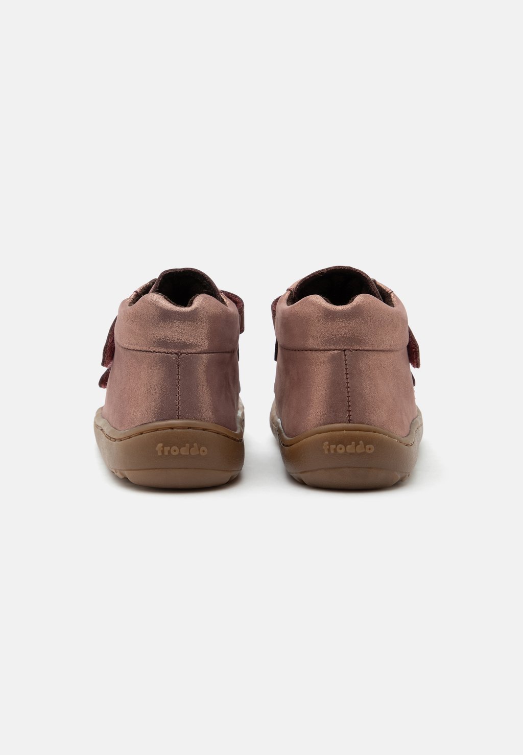 Unisex autumn barefoot high-top trainers - pink/gold-coloured