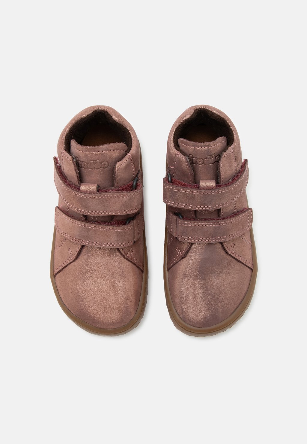 Unisex autumn barefoot high-top trainers - pink/gold-coloured