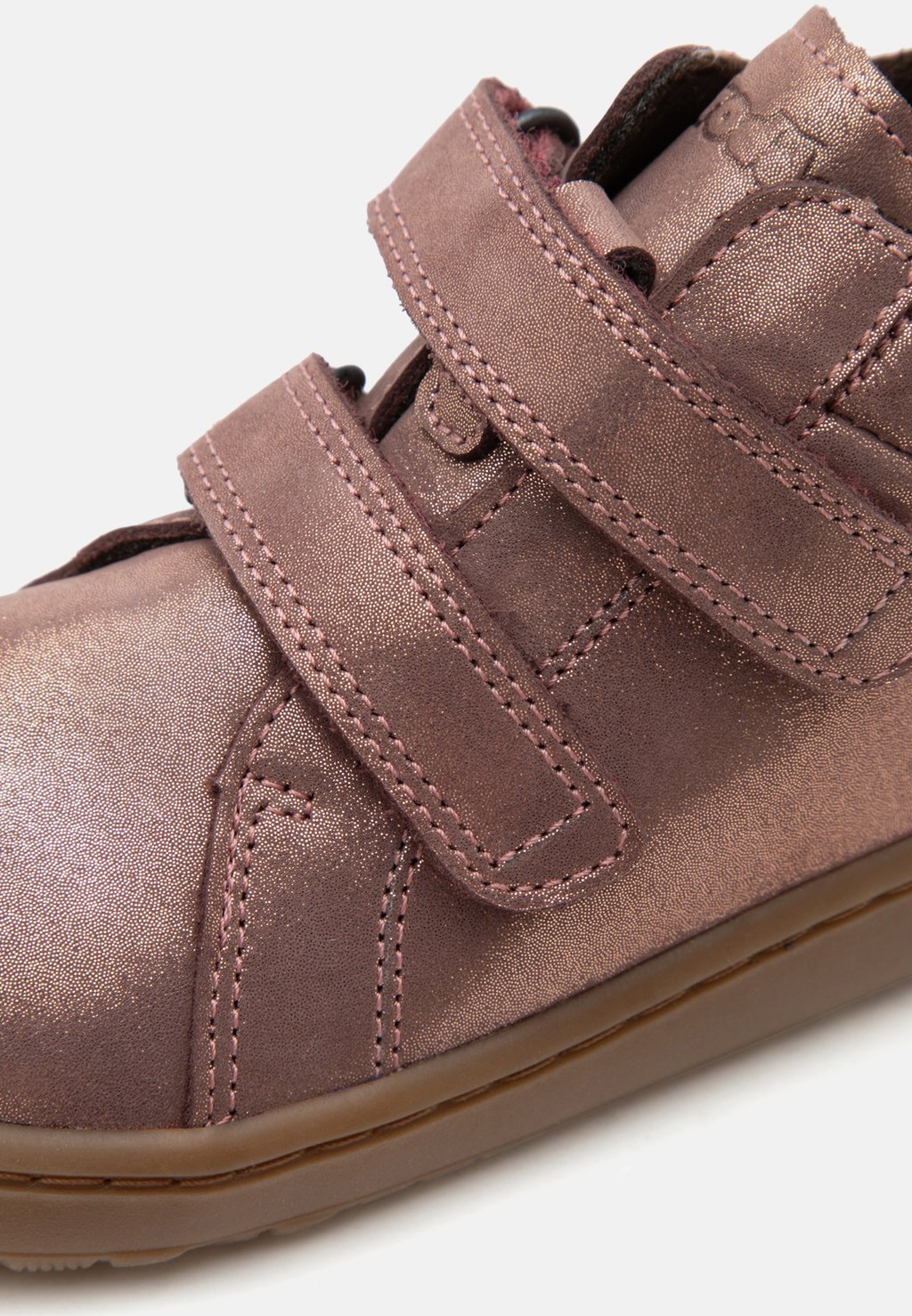 Unisex autumn barefoot high-top trainers - pink/gold-coloured