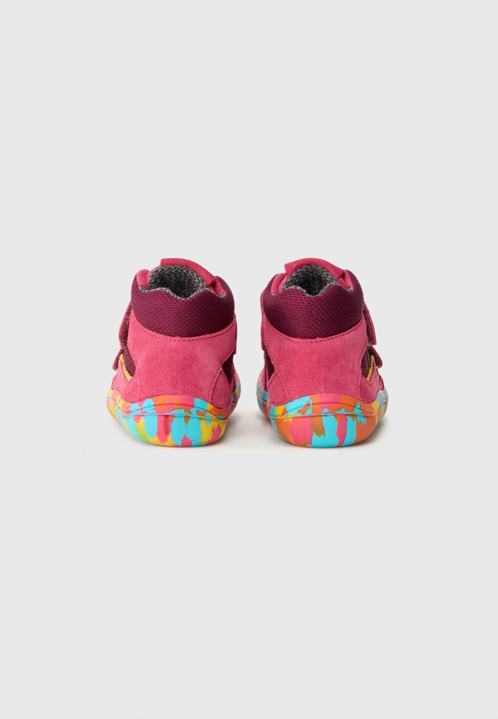 Waterproof autumn barefoot high-top trainers - fuxia