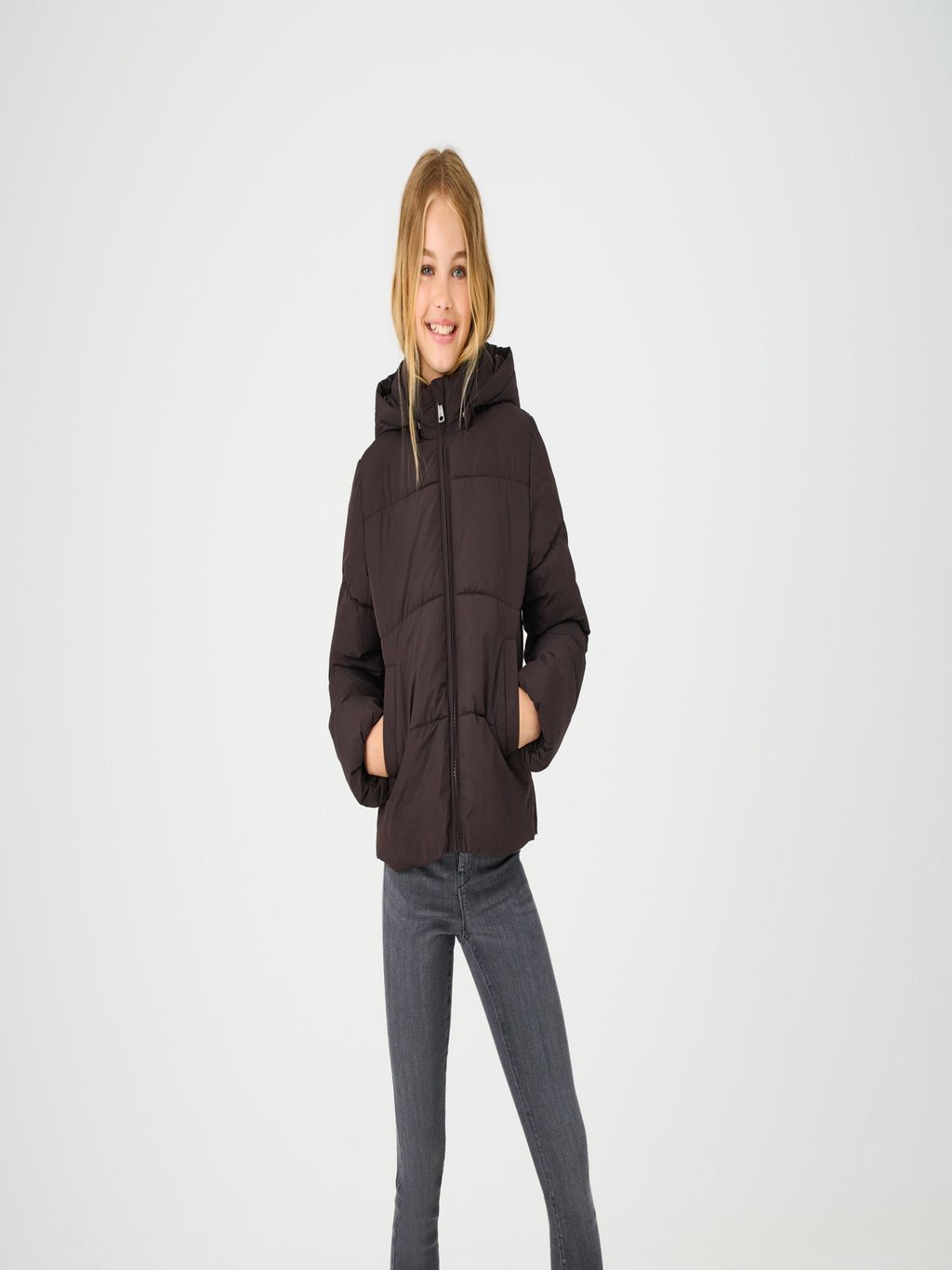 Girls' winter jacket - chocolate torte