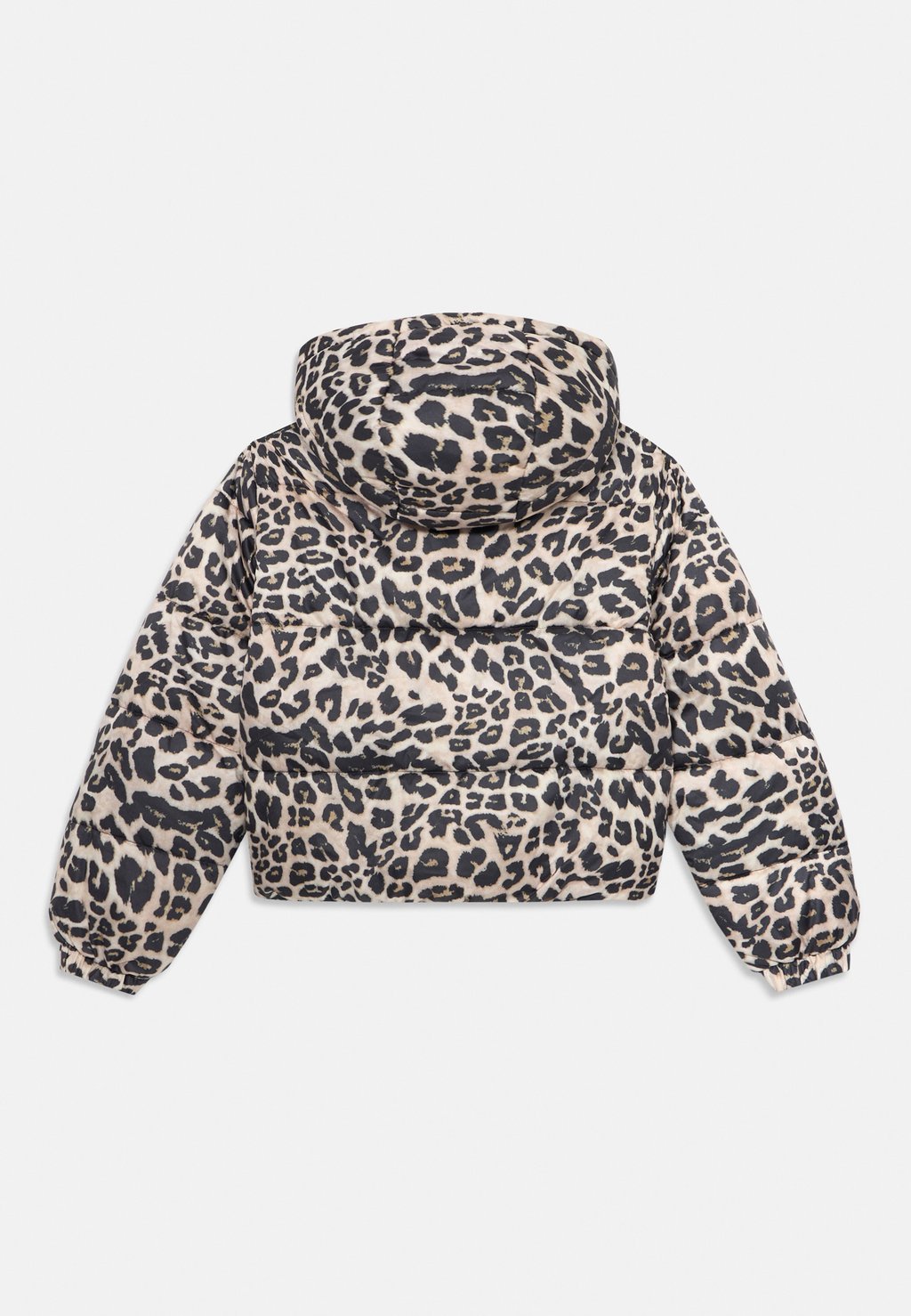 Girls' padded winter jacket - silver mink